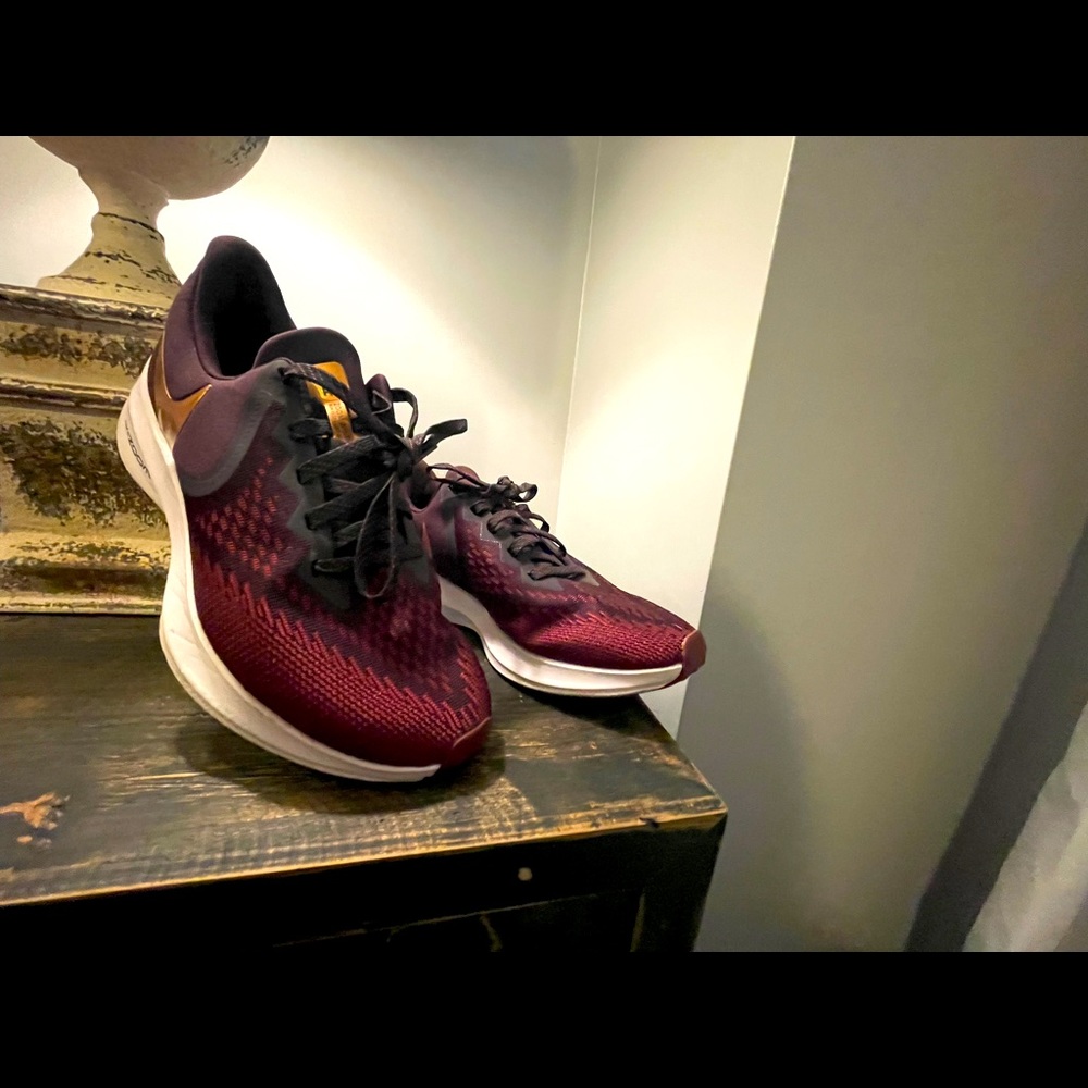 Nike Maroon and Black Athletic Shoes